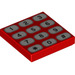 LEGO Red Tile 2 x 2 with Number Keypad with Groove (3068 / 28444)
