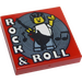 LEGO rot Fliese 2 x 2 mit Felsen und Roll Muster mit Nut (3068 / 37185)