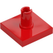 LEGO Rood Tegel 2 x 2 met Verticaal Pin (2460 / 49153)