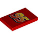 LEGO rouge Tuile 2 x 3 avec &quot;95&quot; (26603 / 34272)