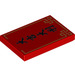 LEGO rouge Tuile 2 x 3 avec Chinese Characters (26603)