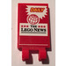 LEGO Red Tile 2 x 3 with Horizontal Clips with Daily News Sticker (Thick Open &#039;O&#039; Clips) (30350)