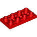 LEGO Red Tile 2 x 4 Inverted (3395)