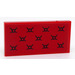 LEGO Red Tile 2 x 4 Inverted with Red Moleskin Sticker (3395)