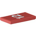 LEGO Rood Tegel 2 x 4 met &#039;12&#039; Sticker (87079)