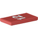 LEGO Red Tile 2 x 4 with &#039;12&#039; Sticker (87079)