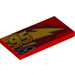 LEGO Red Tile 2 x 4 with &#039;95&#039; (offset), Lightning, Exhaust (Right) (87079 / 95978)