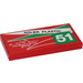 LEGO Red Tile 2 x 4 with &quot;ADLER PLASTIC&quot; and &quot;51&quot; - Right Sticker (87079)