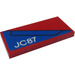 LEGO Red Tile 2 x 4 with Blue Wing Panel and &#039;JC87&#039; Sticker (87079)