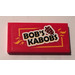 LEGO Red Tile 2 x 4 with Bob&#039;s Kabobs Sticker (87079)
