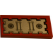 LEGO Red Tile 2 x 4 with Gold and Wires Sticker (87079)
