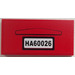 LEGO Red Tile 2 x 4 with &#039;HA60026&#039; Sticker (87079)