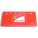 LEGO Red Tile 2 x 4 with &#039;STRALIS&#039;, &#039;Scuderia Ferrari&#039; Logo Sticker (87079)