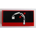 LEGO Red Tile 2 x 4 with Up and Down Movement of the Crane Arm Sticker (87079)
