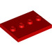 LEGO rouge Tuile 3 x 4 avec Quatre Goujons (17836 / 88646)