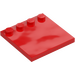 LEGO Red Tile 4 x 4 with Studs on Edge (6179)