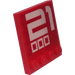 LEGO rot Fliese 4 x 4 mit Bolzen auf Kante mit Feuer Mech 21 000 Aufkleber (6179)