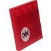 LEGO Red Tile 4 x 4 with Studs on Edge with Fire Mech Symbology (Left) Sticker (6179)