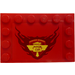 LEGO rouge Tuile 4 x 6 avec Goujons sur 3 Edges avec &#039;HUDSON HORNET PISTON CUP&#039; Autocollant (6180)