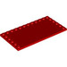 LEGO Red Tile 6 x 12 with Studs on 3 Edges (6178)