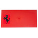 LEGO Red Tile 8 x 16 with Ferrari Horse (Model Right) Sticker with Bottom Tubes Around Edge (48288)