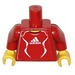 LEGO rouge Torse avec Adidas logo et #10 sur Retour (973)
