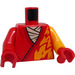 LEGO Rot Torso mit Bright Licht Orange Flames (973 / 76382)