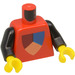 LEGO Punainen Vartalo jossa Classic Tri-Colored Kilpi (973)