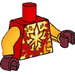 LEGO Red Torso with Ninjago Logogram &#039;K and Bright Light Orange Energy (973)