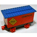 LEGO Red Train Battery Box Car with &#039;TRANSPORT&#039; and &#039;COMPANY&#039; Sticker