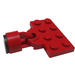 LEGO Rood Trein Coupling Plaat met Rood Magneet