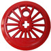 LEGO Red Train Wheel Large Ø37 with Axlehole and Pinhole with Flange