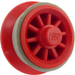 LEGO Red Train Wheel Spoked with Rim
