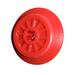 LEGO Red Train Wheel with Axle Hole and Friction Band (55423 / 57999)