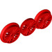 LEGO Red Train Wheels - 3 for RC Trains (85489)