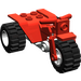 LEGO Red Tricycle with Dark Gray Chassis and White Wheels