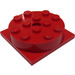 LEGO Red Turntable 4 x 4 Base with Same Color Top (73603 / 85753)