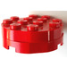 LEGO Red Turntable 4 x 4 Old Style, Faceted with Indented Base