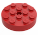 LEGO Rood Draaischijf 4 x 4 Top (Niet-vergrendelend) (3404)