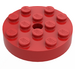 LEGO Rood Turntable 4 x 4 Top (Niet-vergrendelend) (3404)