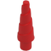 LEGO Red Unicorn Horn with Spiral (34078 / 89522)