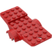 LEGO Red Vehicle Base 10 x 4 with Two Wheel Holders