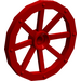 LEGO Red Wagon Wheel Ø33.8 with 8 Spokes with Notched Hole (4489)