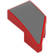 LEGO Red Wedge 1 x 2 Left with Silver Area (29120 / 106725)