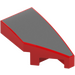 LEGO Red Wedge 1 x 2 Right with Silver Area (29119 / 106724)