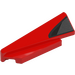 LEGO Red Wedge 1 x 5 Spoiler Left with Silver and Black (3388)