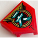 LEGO Red Wedge 2 x 2 x 0.7 with Point (45°) with Chinese Character in Gold Circle Sticker (66956)