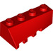 LEGO Rood Wig 2 x 4 Sloped Rechtsaf (43720)