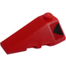 LEGO Red Wedge 2 x 4 Triple Left with Black Triangle Sticker (43710)