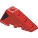 LEGO Rood Wig 2 x 4 Drievoudig Rechtsaf met Lucht Vents en Gebogen Lines Sticker (43711)
